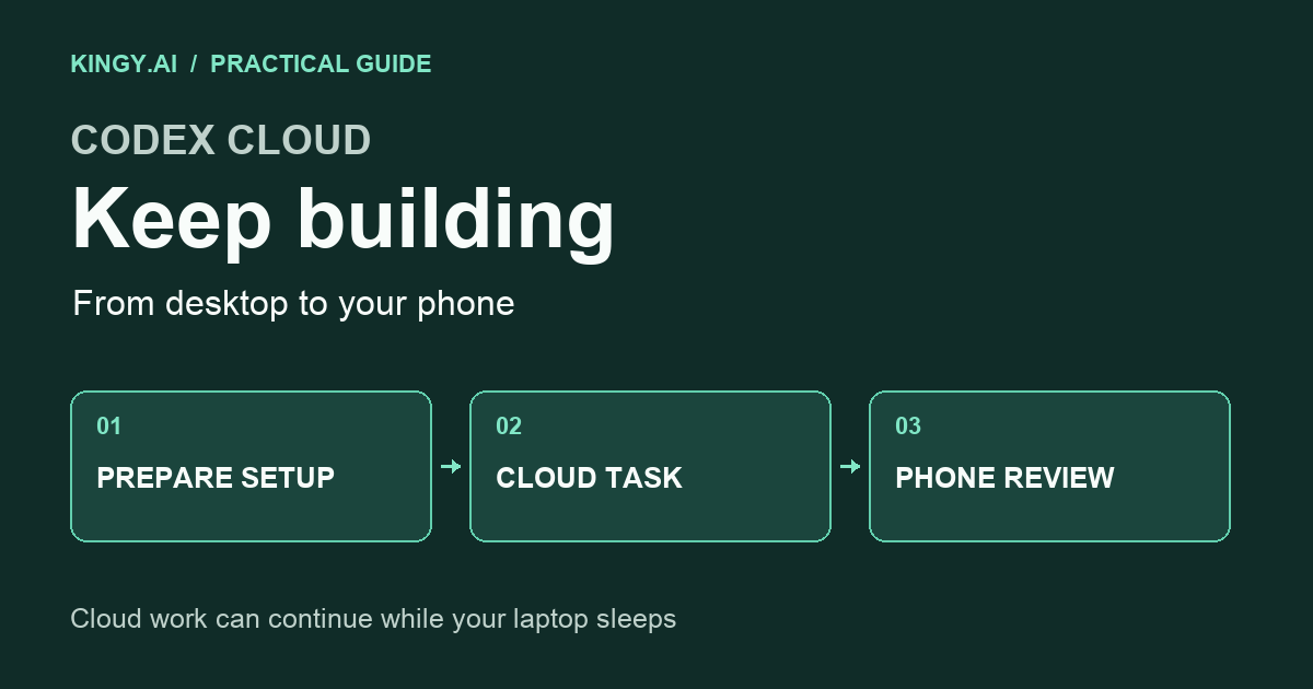 Codex Cloud Guide: Keep Building From Your Phone While Your Laptop Sleeps