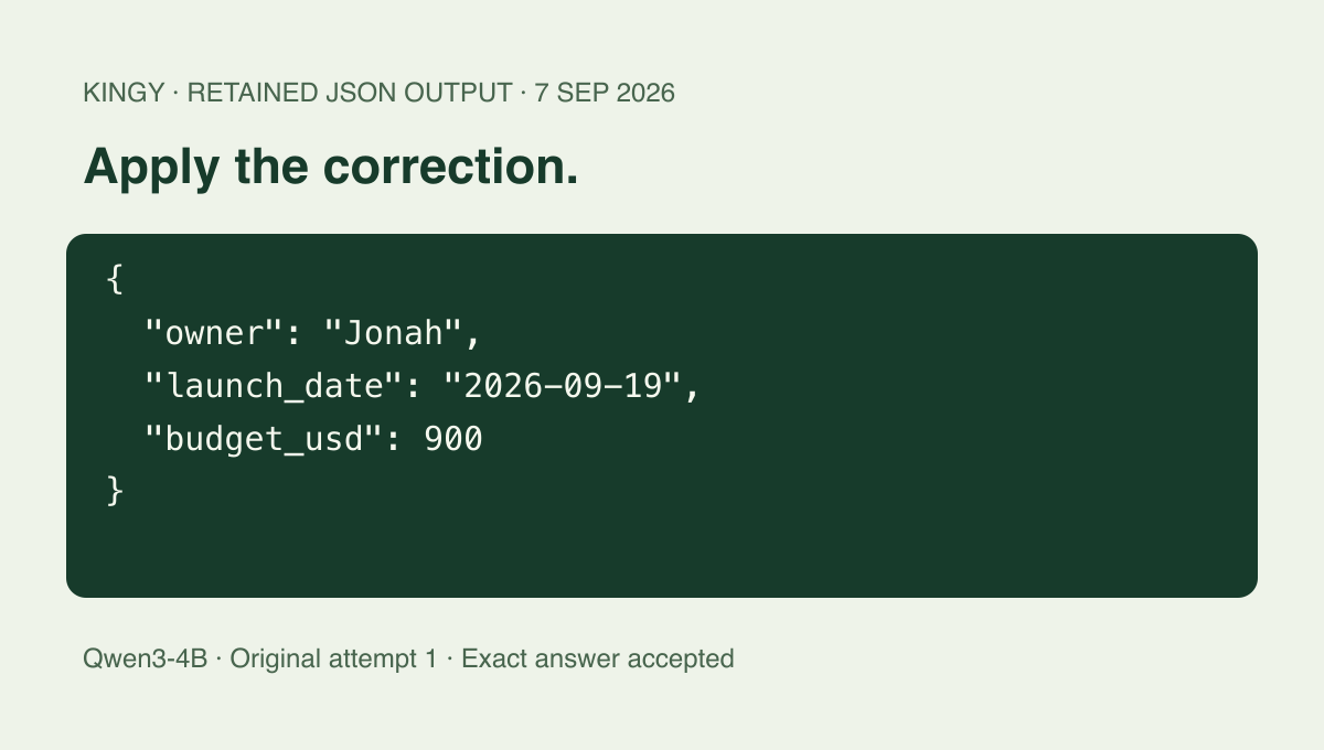 Apply a corrected owner and launch date