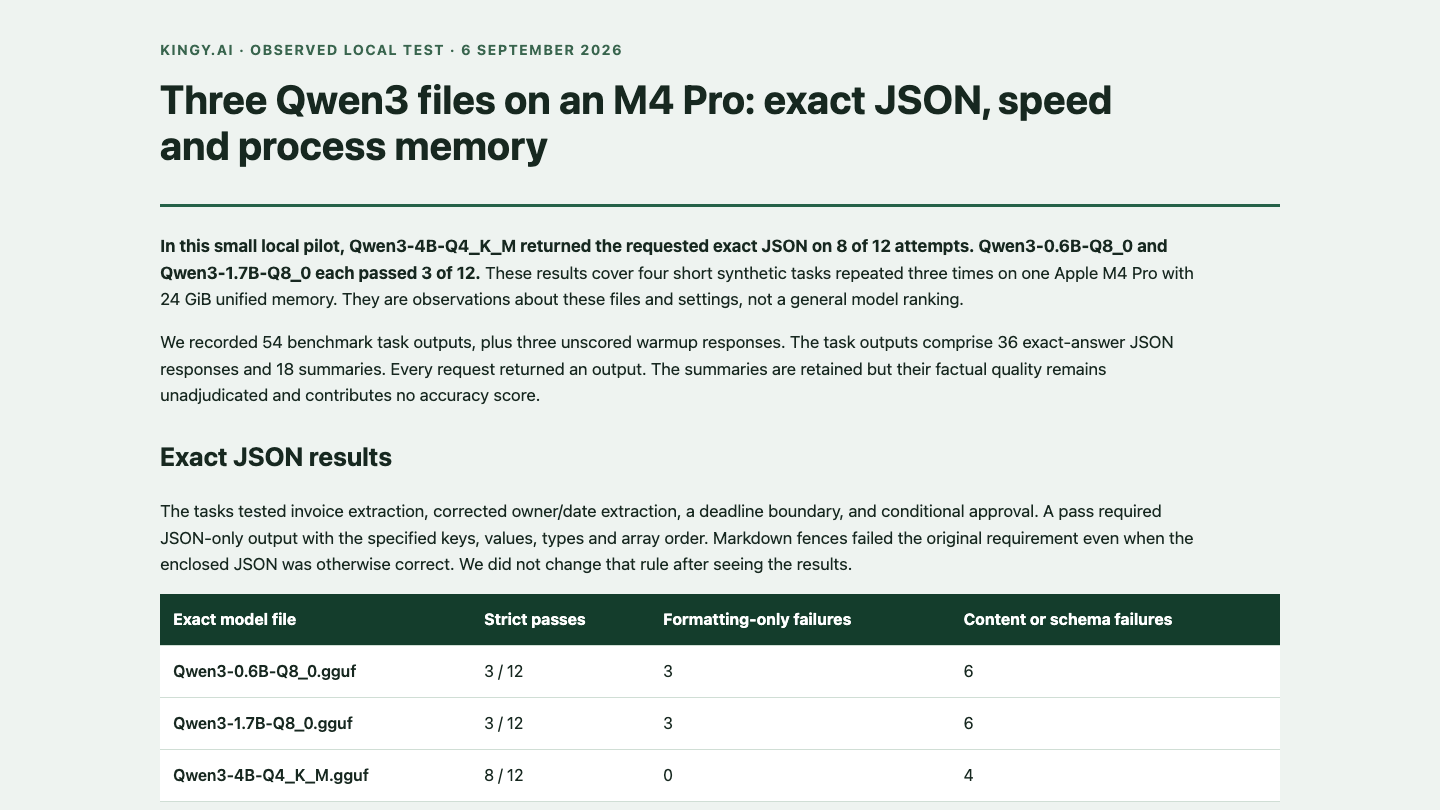Extract a checked invoice as JSON
