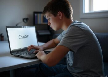 Teen using ChatGPT