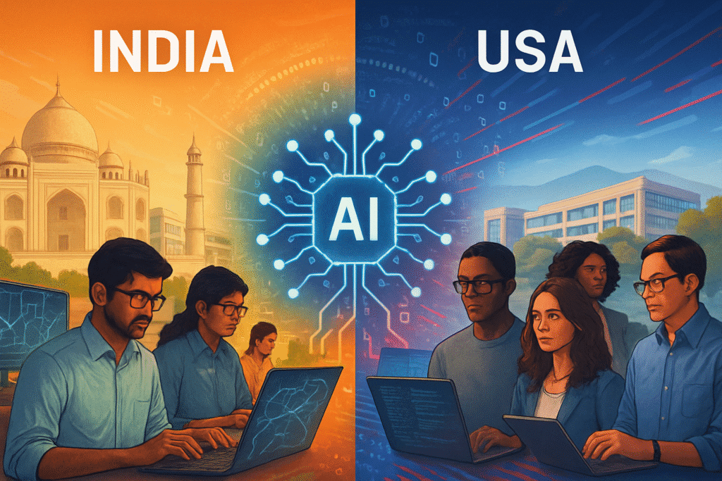 Comparing AI Users in the USA and India screenshot
