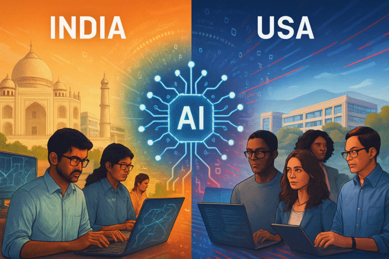 Comparing AI Users in the USA and India screenshot