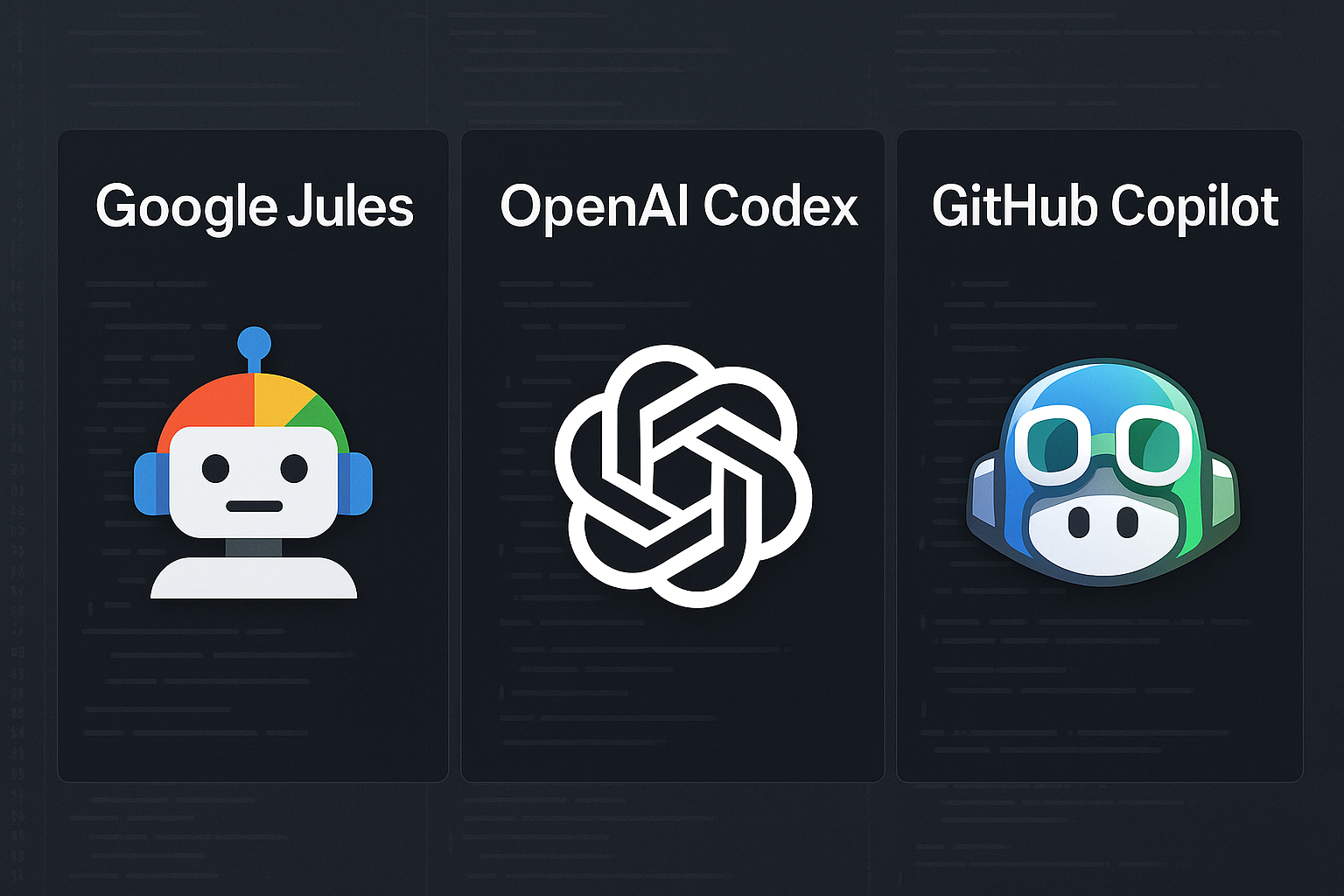 A Detailed Analysis of AI-Powered Coding Assistants: Google Jules vs. OpenAI Codex vs. GitHub Copilot