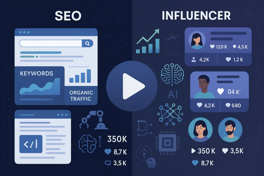 SEO vs. Influencer Reach screenshot