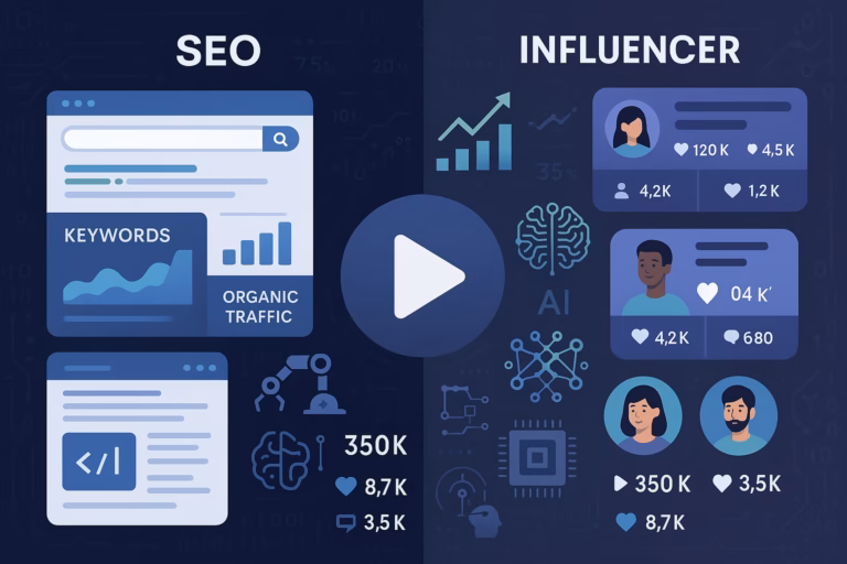 SEO vs. Influencer Reach screenshot