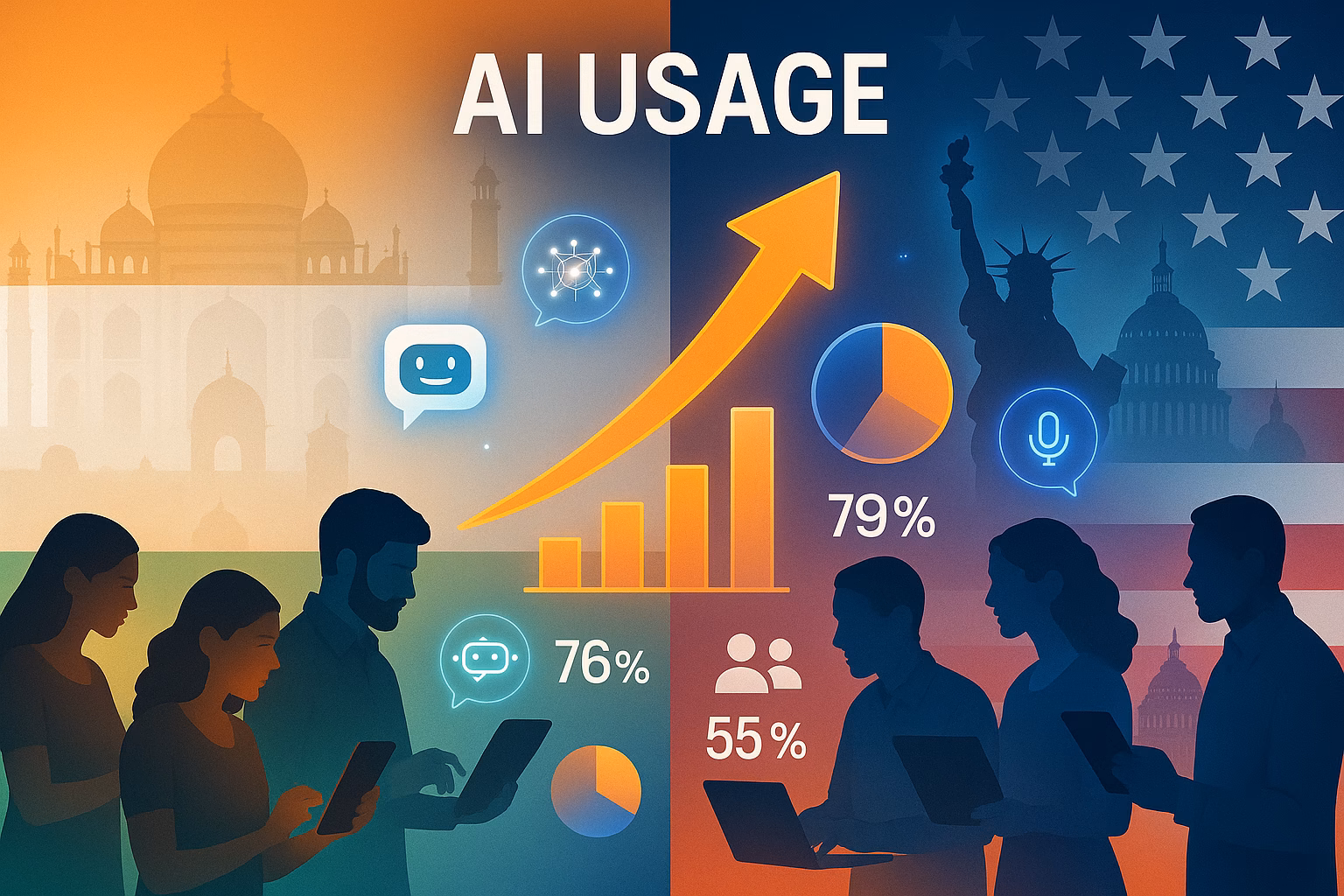 India Overtakes the Lead for Total Number of AI and ChatGPT Users Worldwide