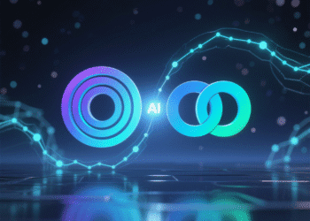 A sleek digital illustration showing Apple’s Siri icon merging with Google’s Gemini logo, set against a futuristic glowing background. The image symbolizes a partnership in artificial intelligence, with abstract neural network patterns connecting the two logos, representing the fusion of innovation, technology, and competition in the AI landscape.