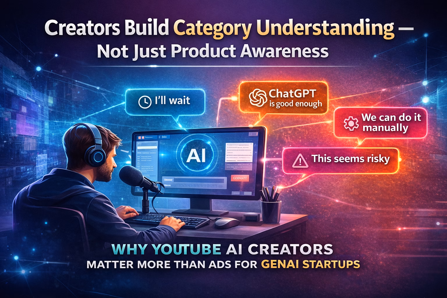 Creators Build Category Understanding — and That’s Why They Win Distribution for GenAI