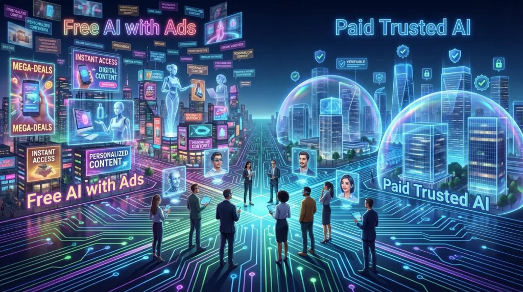 AI ad-free vs ad-supported models