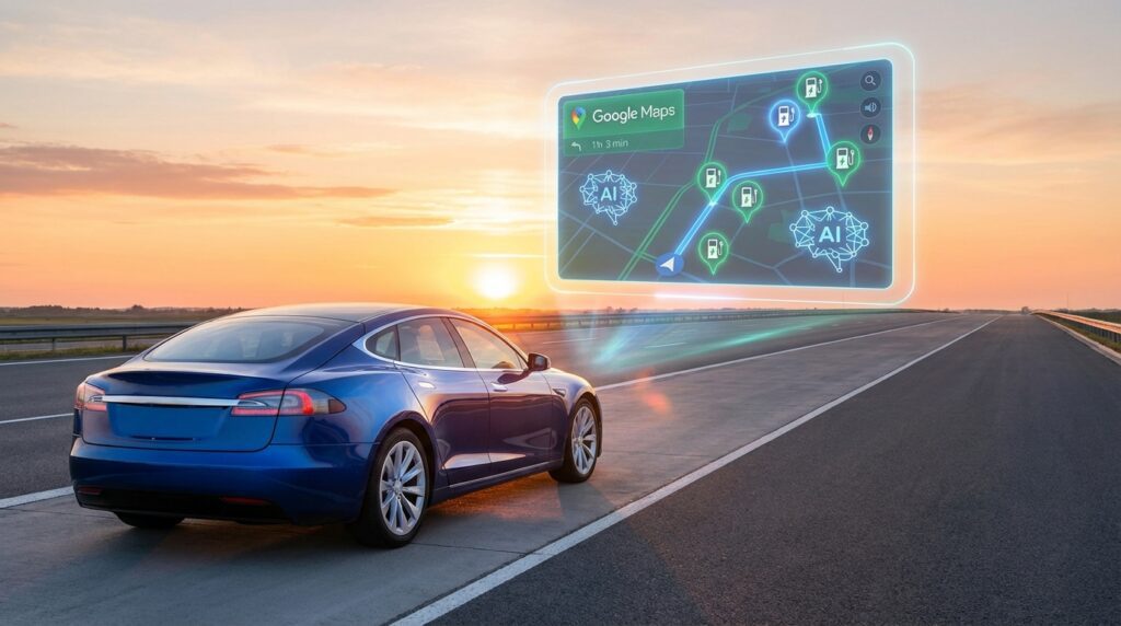 Google Maps EV trip planning