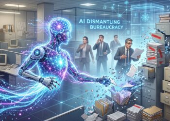 The Flattening: How AI Is Dismantling Bureaucracy, Eliminating the Middle Manager, and Rewiring the Flow of Information