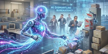 The Flattening: How AI Is Dismantling Bureaucracy, Eliminating the Middle Manager, and Rewiring the Flow of Information