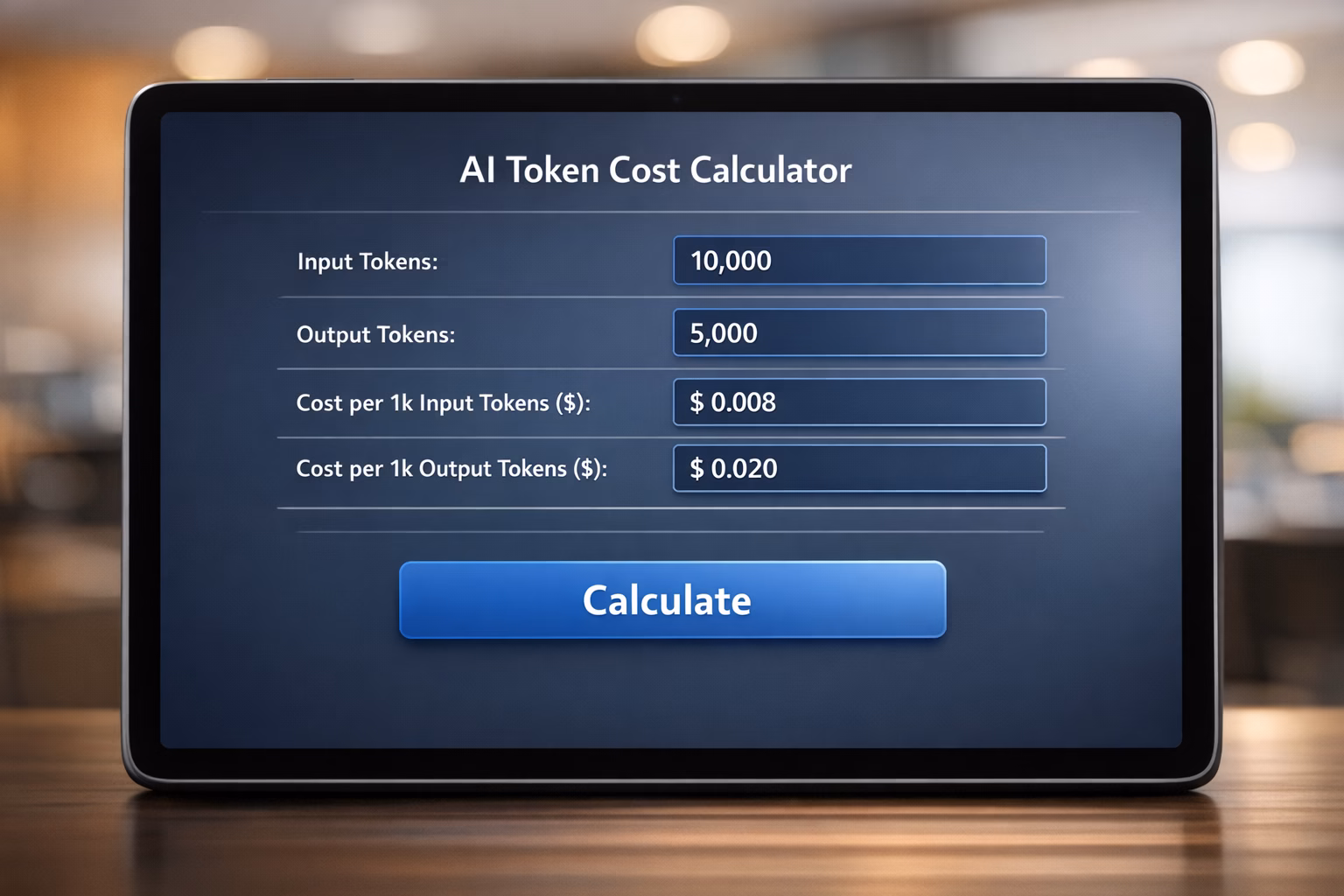 AI Token Cost Calculator