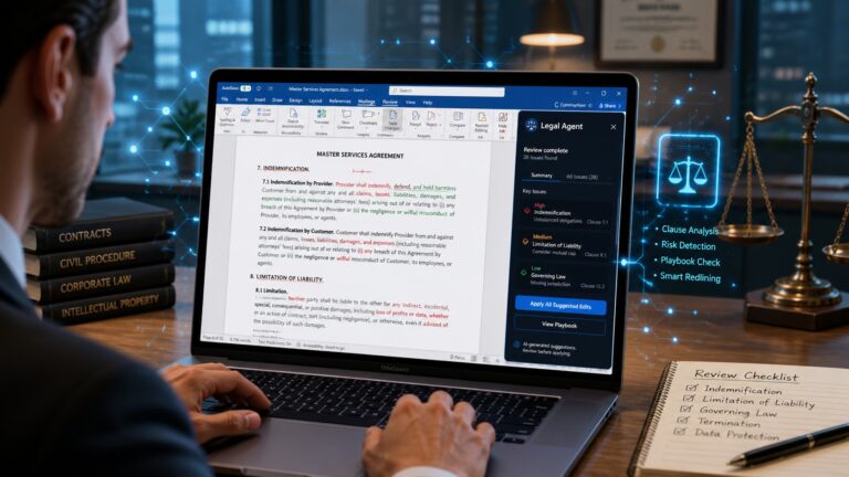 Microsoft AI Legal Agent in Word