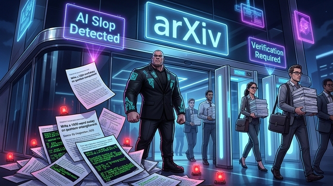 arXiv AI-generated ban