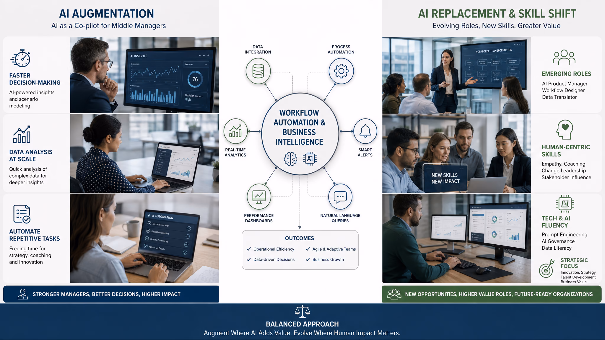 Will AI Eliminate or Reduce Middle Management? A Grounded Look at What the Evidence Actually Says