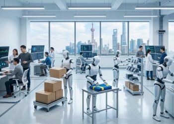 China humanoid robot training