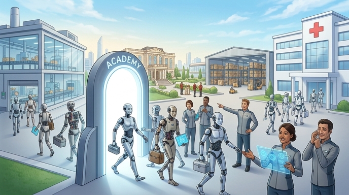 China humanoid robot training