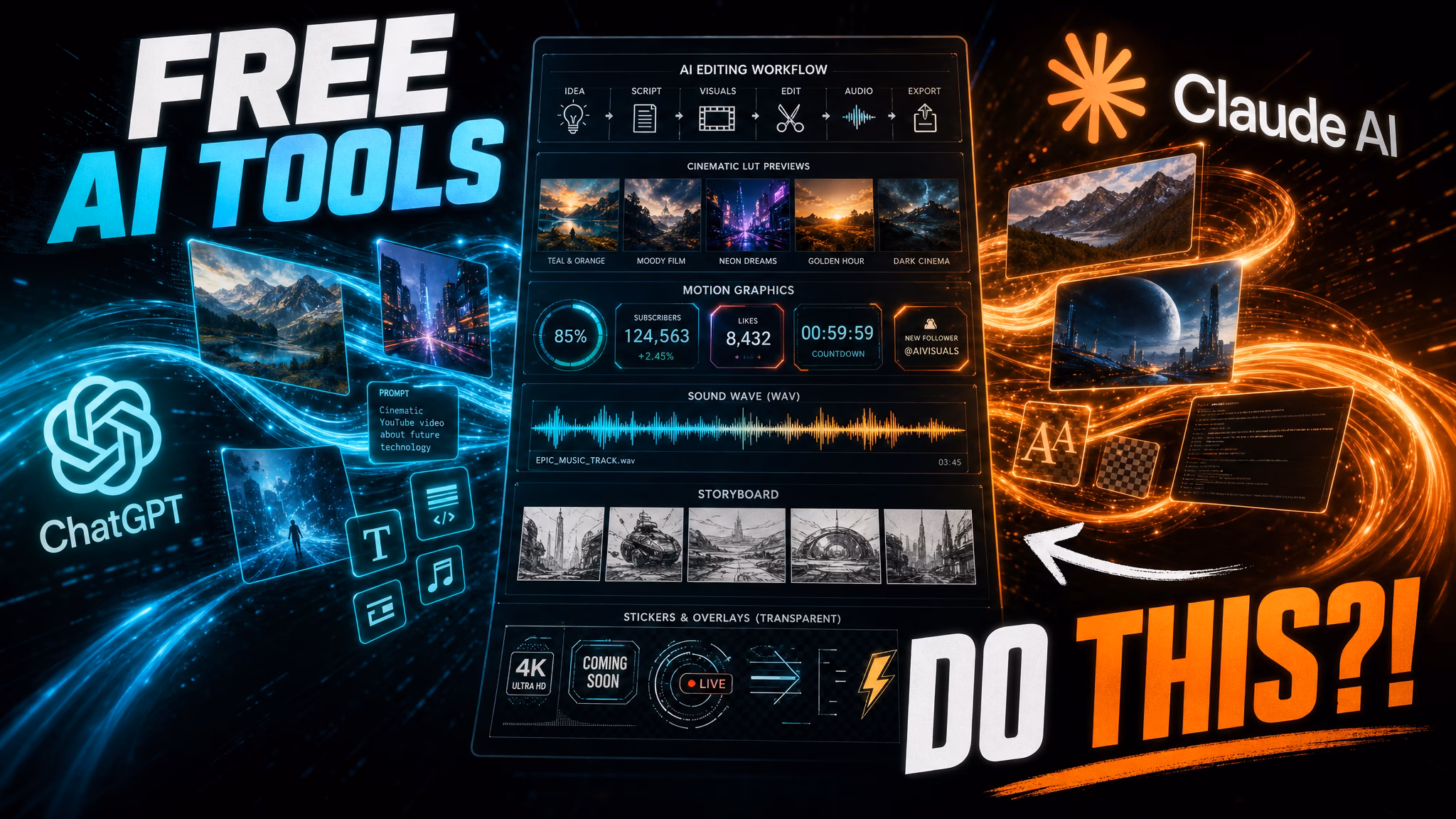 5 Free AI Video Editing Tricks You Can Do Today With ChatGPT + Claude