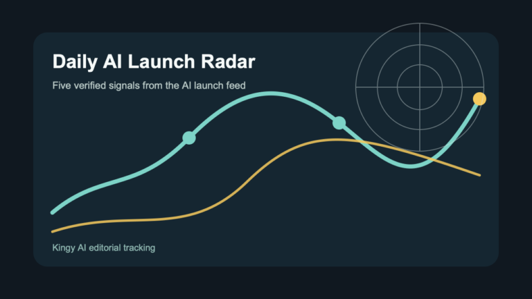 Daily AI Launch Radar signal map editorial image