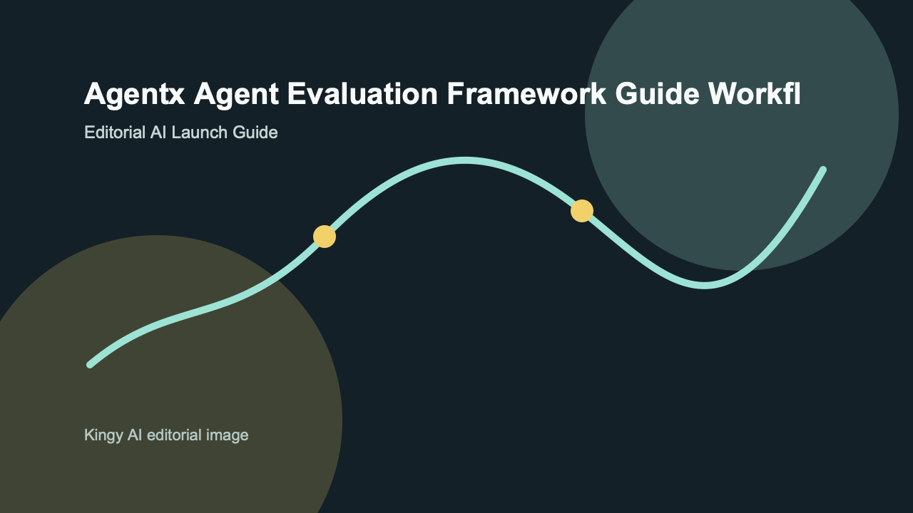 AI-generated editorial workflow image for AgentX Agent Evaluation Framework in the AI agents category