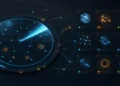 AI Launch Radar abstract dashboard showing new AI tools and product releases