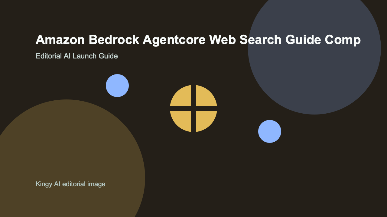 AI-generated editorial comparison image for Amazon Bedrock AgentCore Web Search showing use cases, pricing, alternatives, and risks