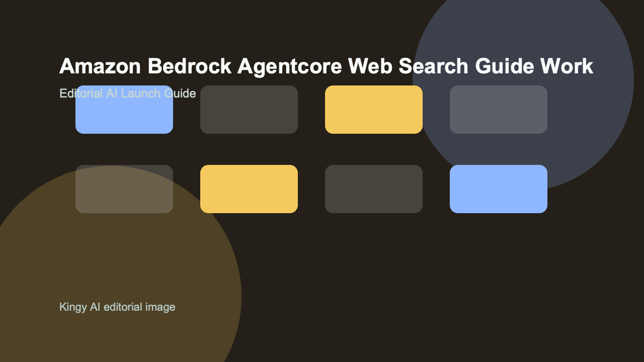 AI-generated editorial workflow image for Amazon Bedrock AgentCore Web Search in the AI APIs and developer tools category