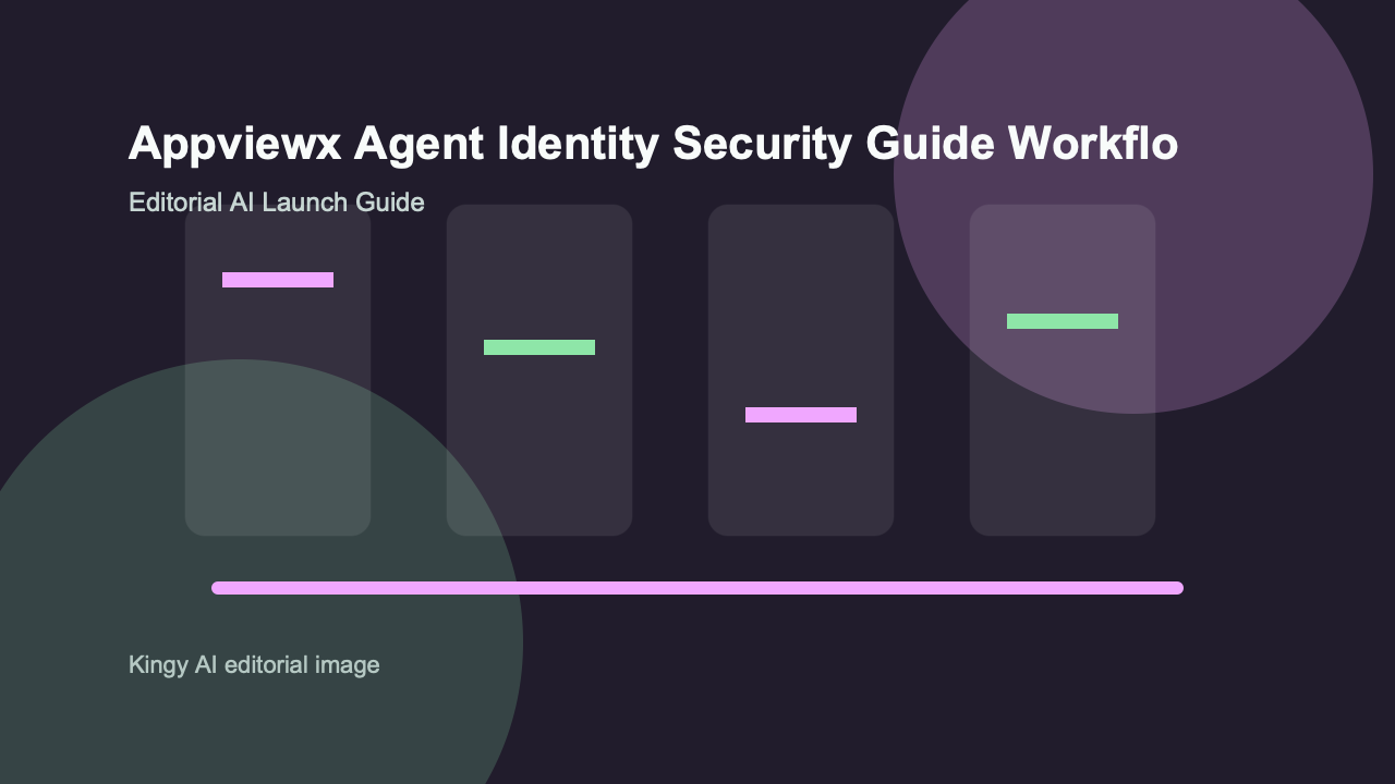 AI-generated editorial workflow image for AppViewX Agent Identity Security in the AI agents category