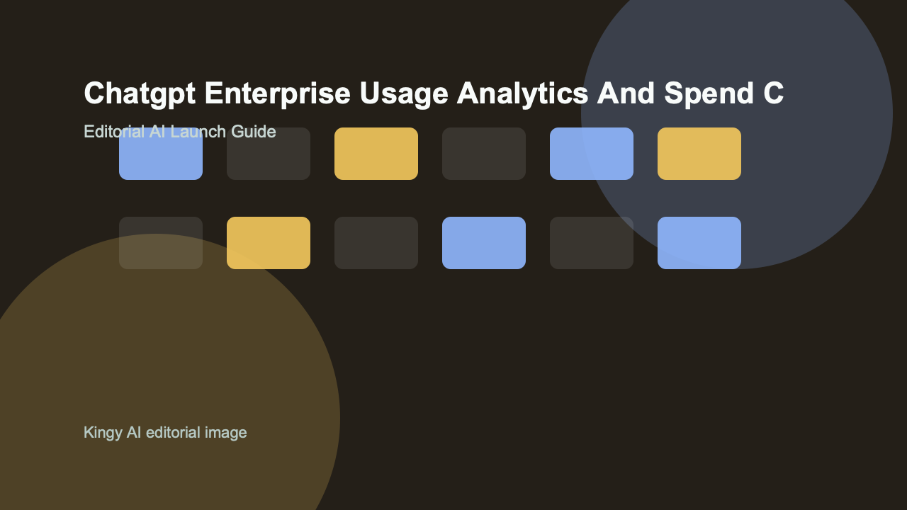 AI-generated editorial workflow image for ChatGPT Enterprise Usage Analytics and Spend Controls in the AI productivity tools category