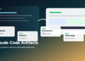 Original editorial graphic showing a coding terminal turning into a shared team dashboard