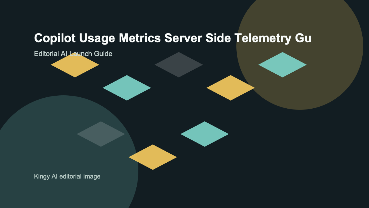 AI-generated editorial workflow image for Copilot Usage Metrics Server-Side Telemetry in the AI coding tools category