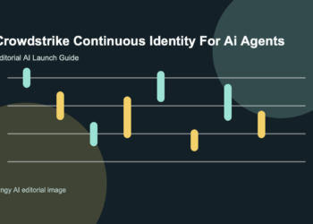 AI-generated editorial featured image for CrowdStrike Continuous Identity for AI Agents
