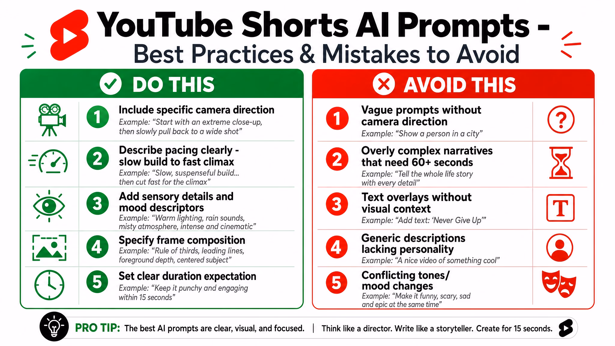 Best AI Video Prompts for YouTube Shorts