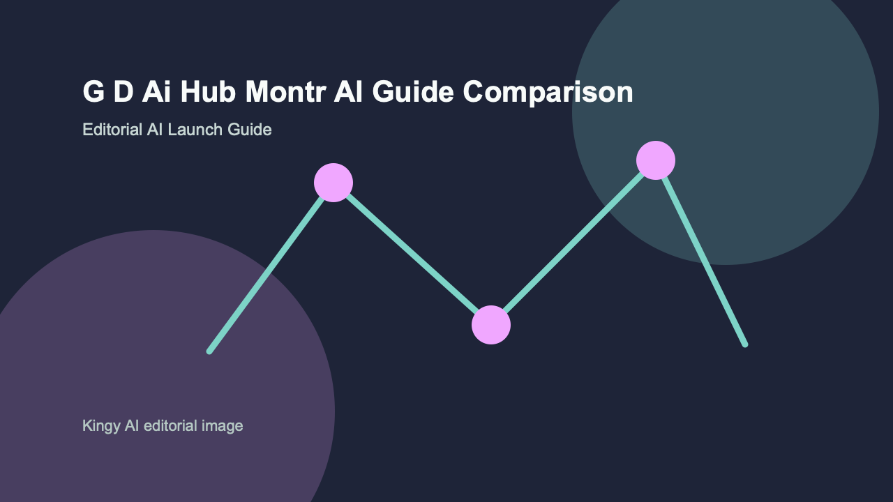 AI-generated editorial comparison image for G+D AI Hub Montréal showing use cases, pricing, alternatives, and risks