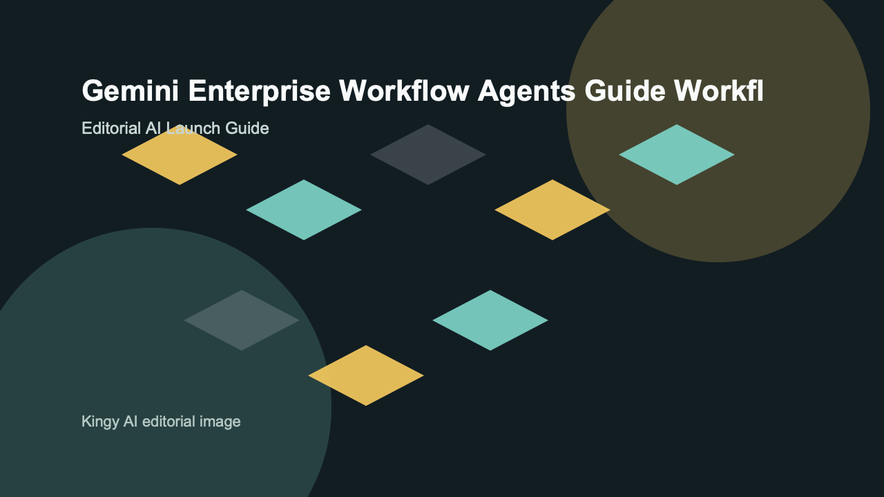 AI-generated editorial workflow image for Gemini Enterprise Workflow Agents in the AI agents category
