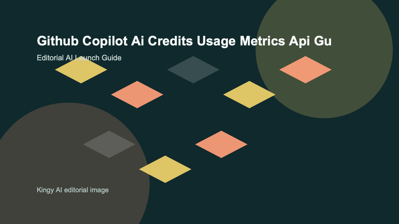 AI-generated editorial comparison image for GitHub Copilot AI Credits Usage Metrics API showing use cases, pricing, alternatives, and risks