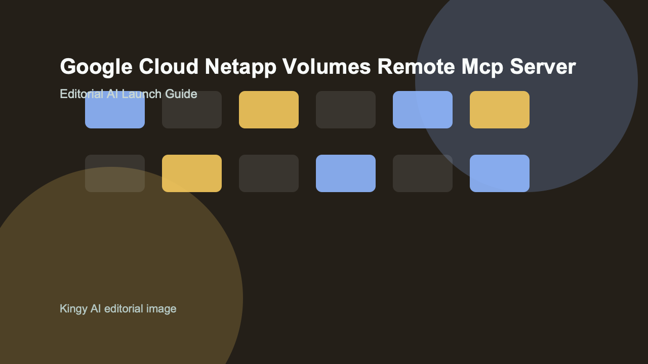 AI-generated editorial workflow image for Google Cloud NetApp Volumes remote MCP server in the AI infrastructure category