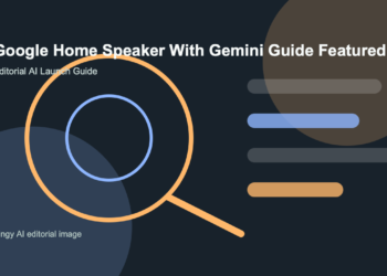 AI-generated editorial featured image for Google Home Speaker with Gemini