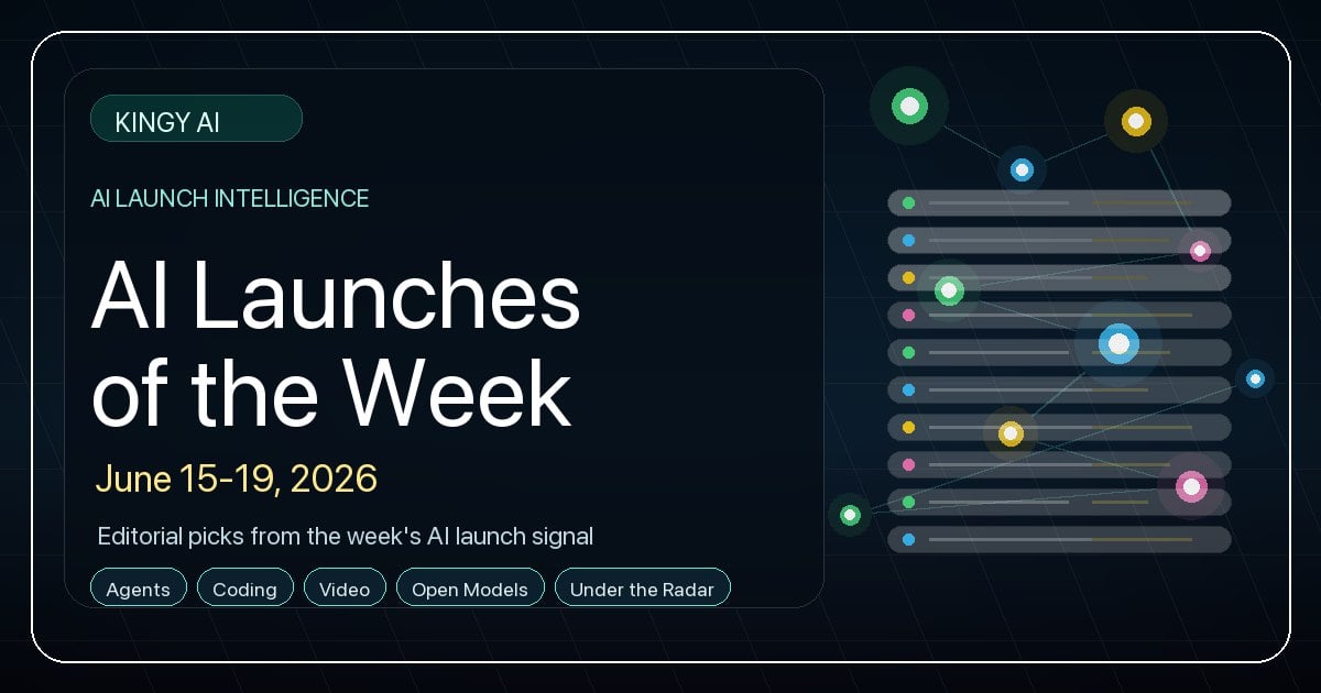 Kingy AI Launches of the Week: June 15-19, 2026