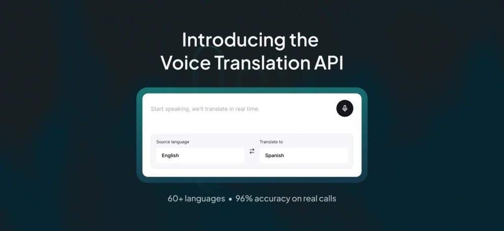 Official launch image for Krisp Voice Translation API for developers