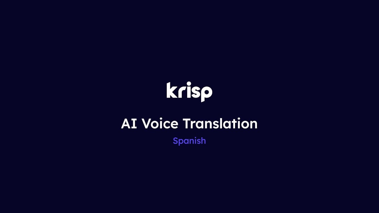 Krisp Voice Translation API: Real-Time AI Voice Translation for Developers