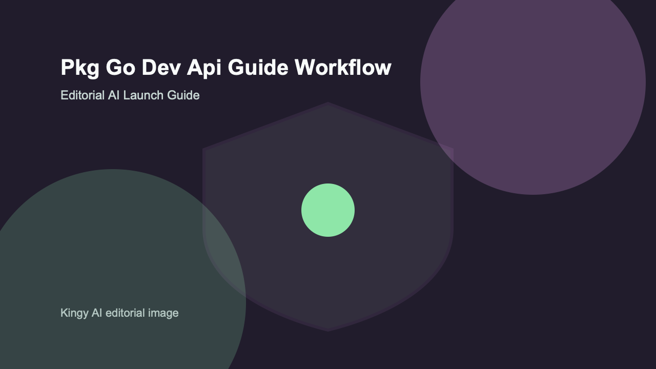 AI-generated editorial workflow image for pkg.go.dev API in the AI APIs and developer tools category