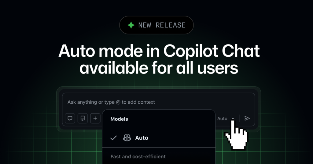 GitHub Copilot Auto Mode official launch image