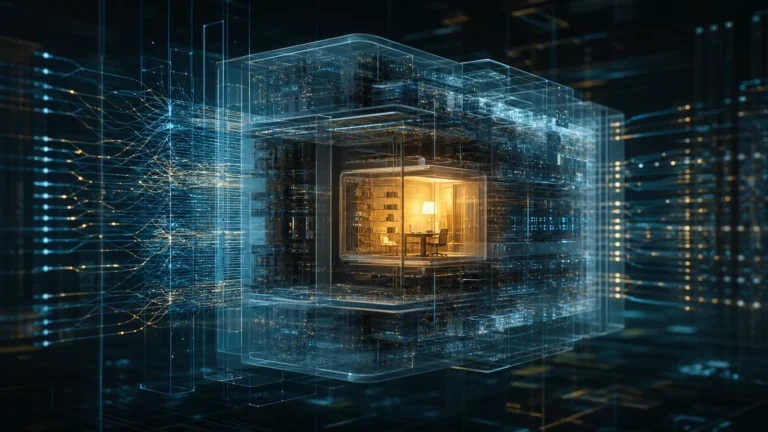 Illustration of an internal AI workspace representing Anthropic's J-space research.
