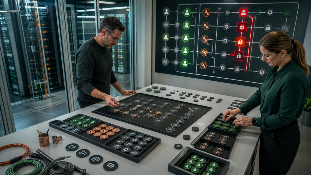 Security architects mapping AI agents, owners, credentials and tools in a machine-identity environment