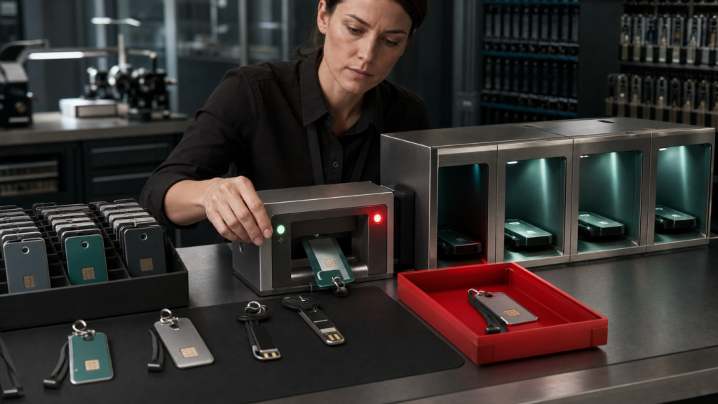 Security analyst routes machine identity credentials through an access-policy gate and isolates one credential.