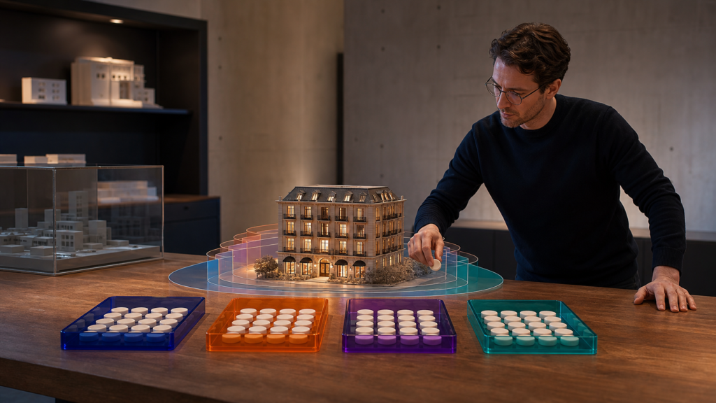 Analyst comparing repeated AI discovery observations around a boutique hotel model