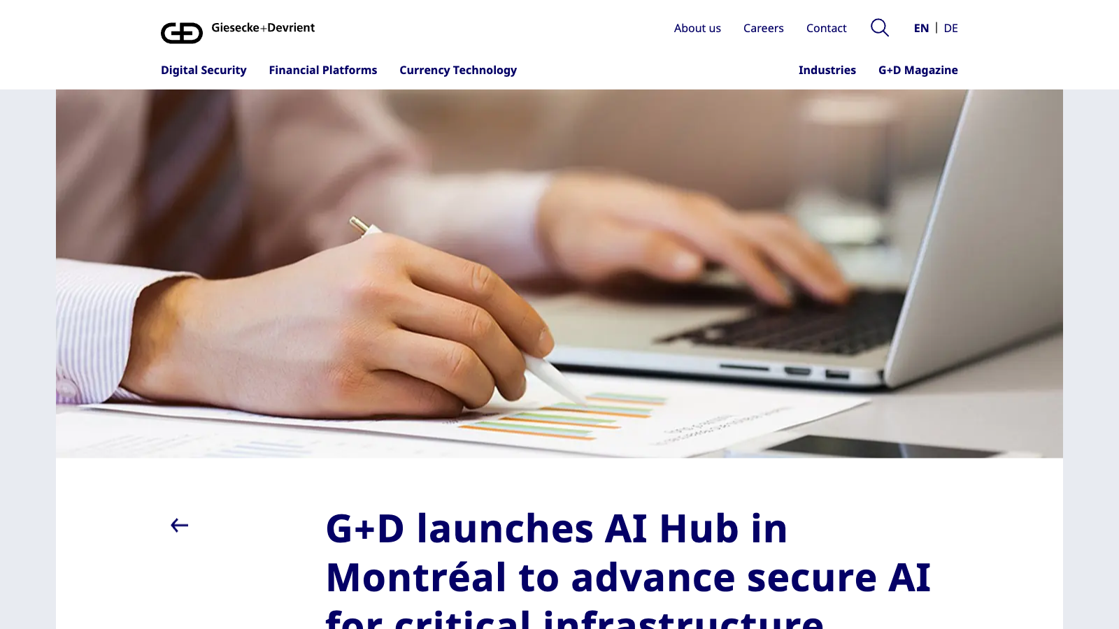 G+D’s Montréal AI Hub: Investment, Projects, and Security Questions
