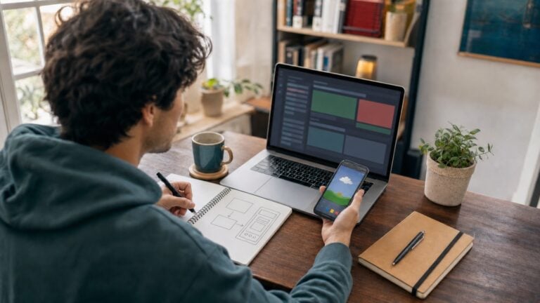 Beginner planning and testing an app while working with an AI coding agent